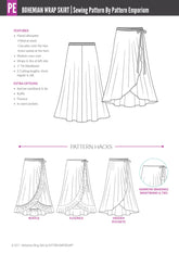 Bohemian Wrap Skirt | PDF Sewing Pattern